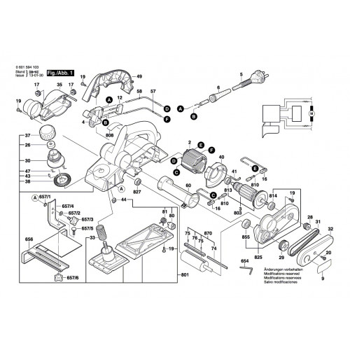 Запчасти для рубанка Bosch GHO 26-82